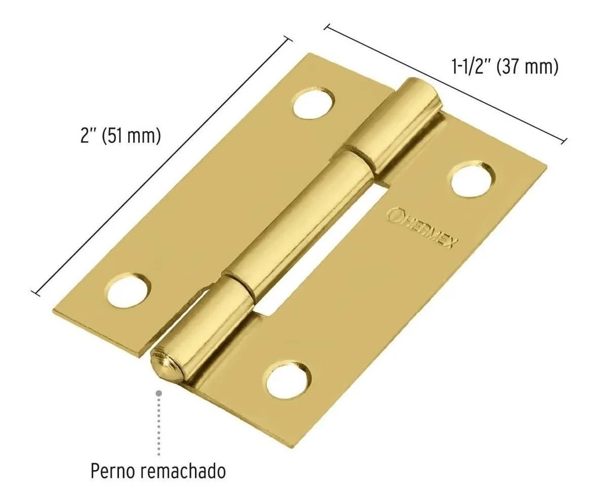 Bisagra Ace. Latonado 2'' X 1-1/2'' - Imagen 3