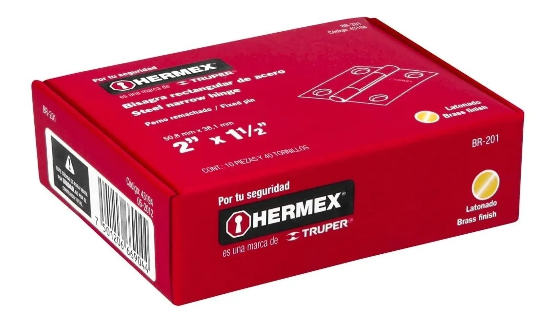 Bisagra Ace. Latonado 2'' X 1-1/2'' - Imagen 4